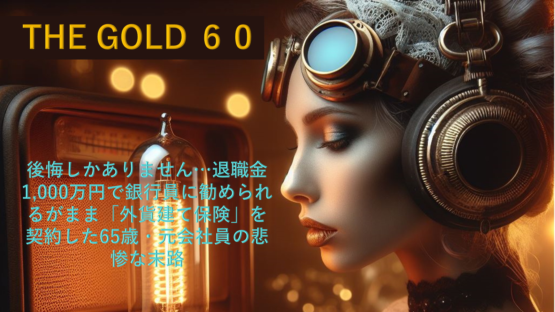 【メディア実績】THE GOLD 60 後悔しかありません…退職金1,000万円で銀行員に勧められるがまま「外貨建て保険」を契約した65歳・元会社員の悲惨な末路【FPの助言】