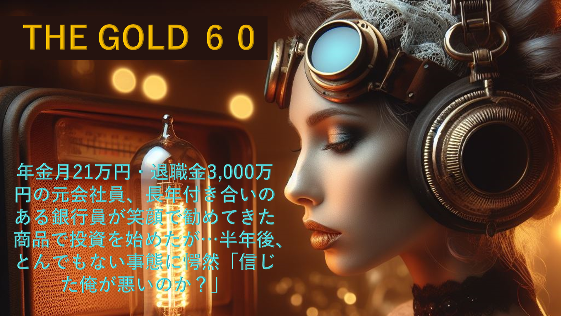 【メディア実績】THE GOLD 60 年金月21万円・退職金3,000万円の元会社員、長年付き合いのある銀行員が笑顔で勧めてきた商品で投資を始めたが…半年後、とんでもない事態に愕然「信じた俺が悪いのか？」【FPの助言】