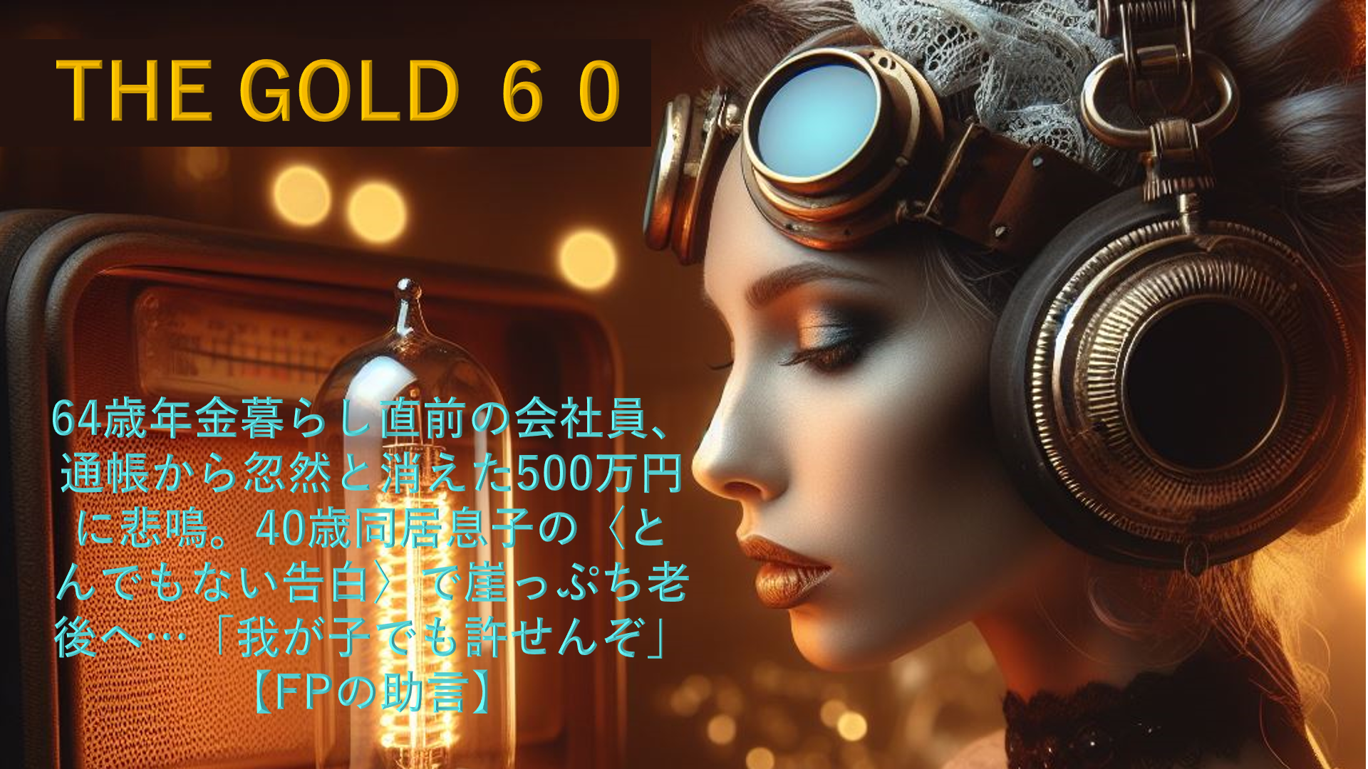 【メディア実績】THE GOLD 60 64歳年金暮らし直前の会社員、通帳から忽然と消えた500万円に悲鳴。40歳同居息子の〈とんでもない告白〉で崖っぷち老後へ…「我が子でも許せんぞ」【FPの助言】