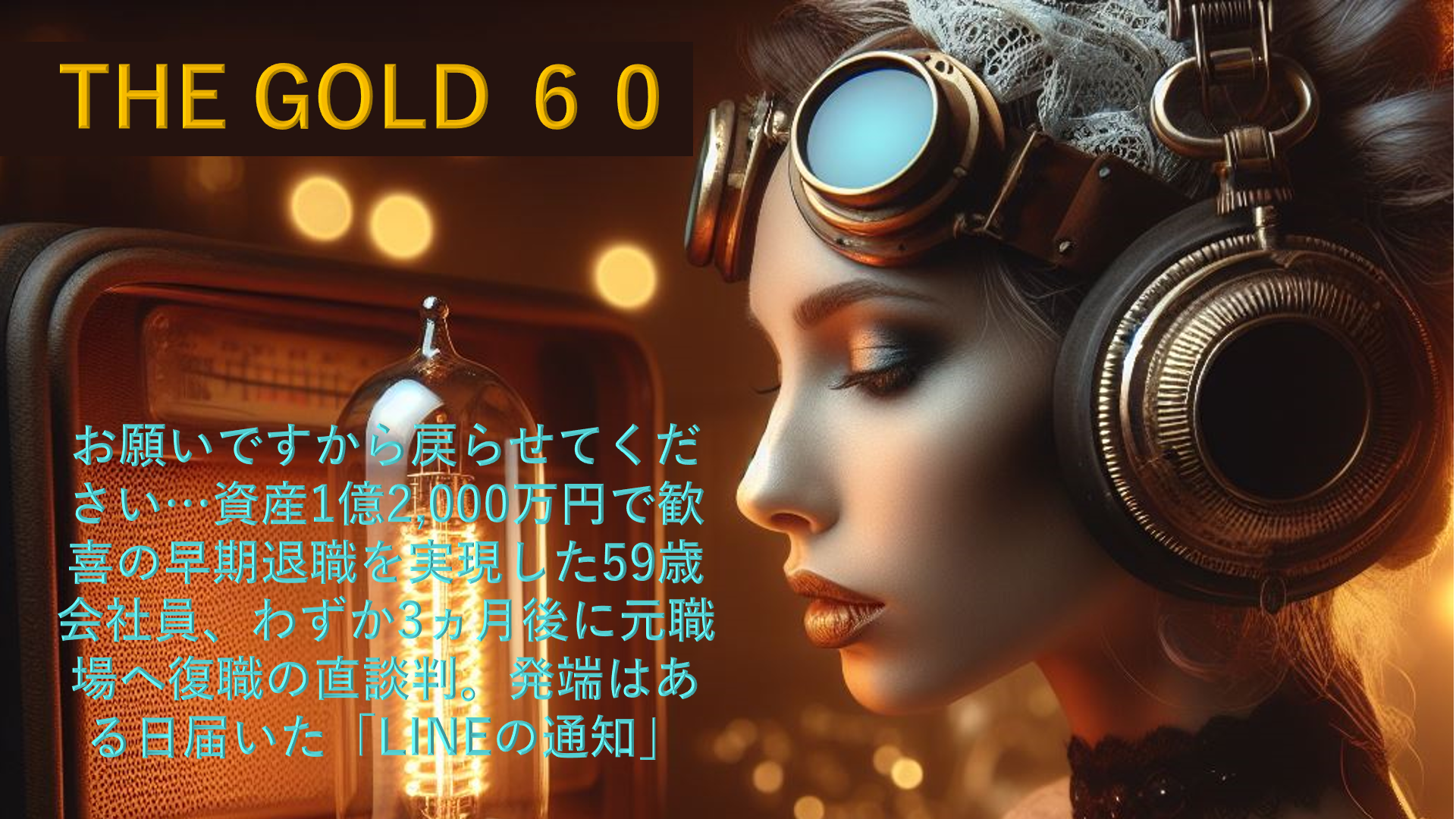 【メディア実績】THE GOLD 60 お願いですから戻らせてください…資産1億2,000万円で歓喜の早期退職を実現した59歳会社員、わずか3ヵ月後に元職場へ復職の直談判。発端はある日届いた「LINEの通知」
