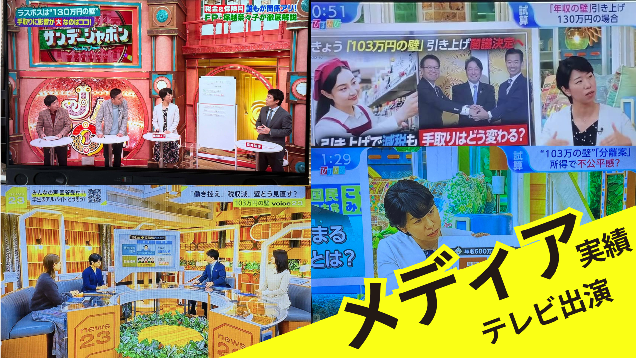 【テレビ解説】各種メディアで「年収の壁」について解説しました