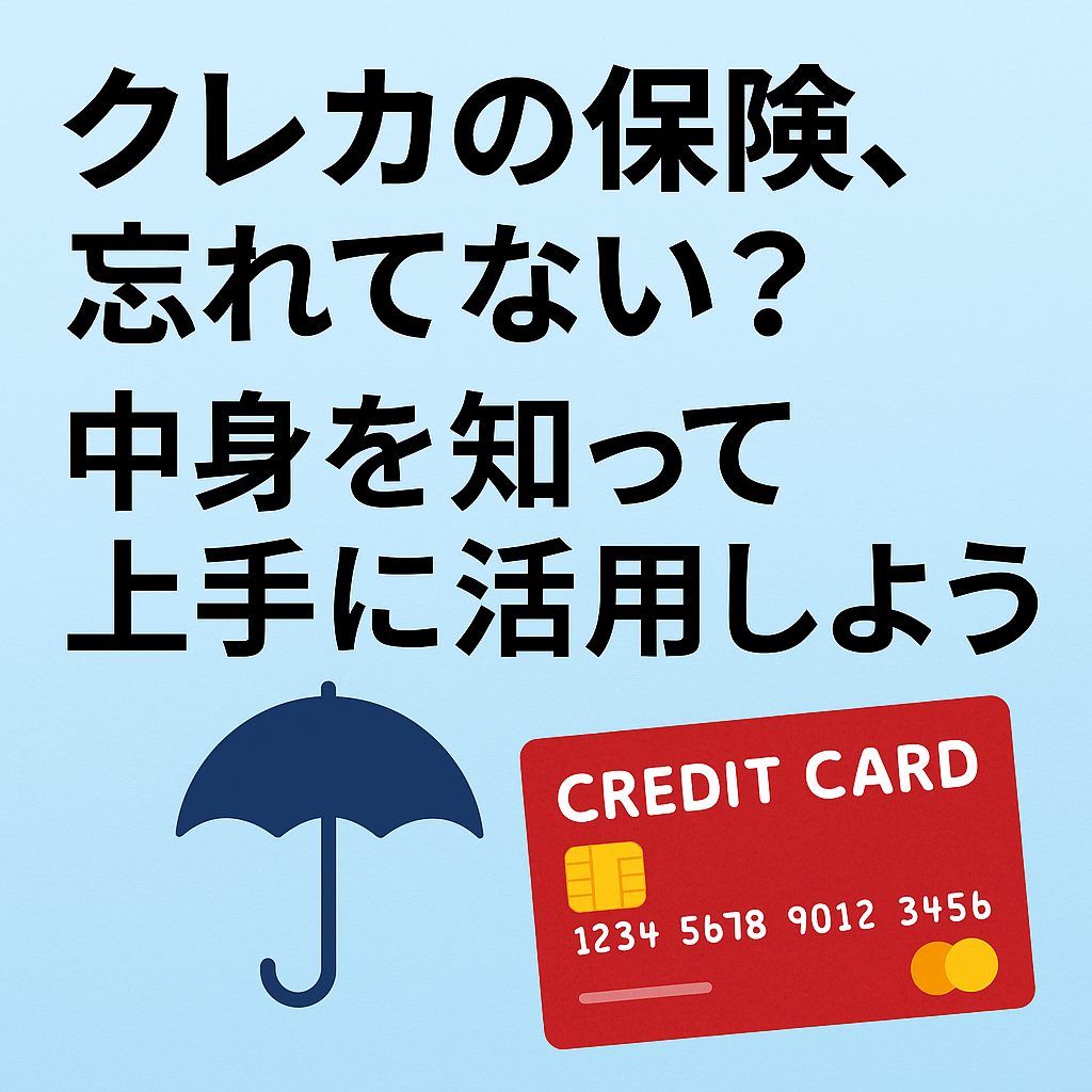 クレカの保険、忘れてない？？中身を知って上手に活用しよう