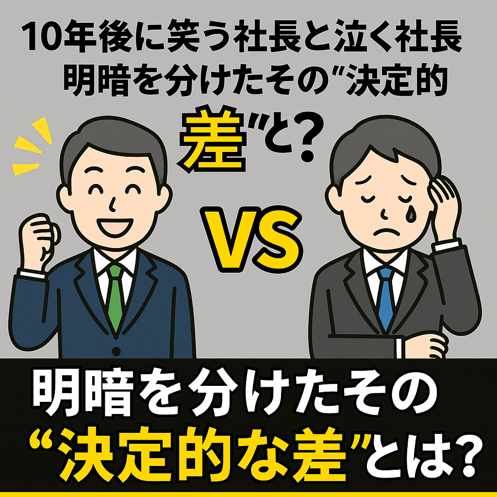 10年後に笑う社長と泣く社長、明暗を分けたその”決定的な差”とは？