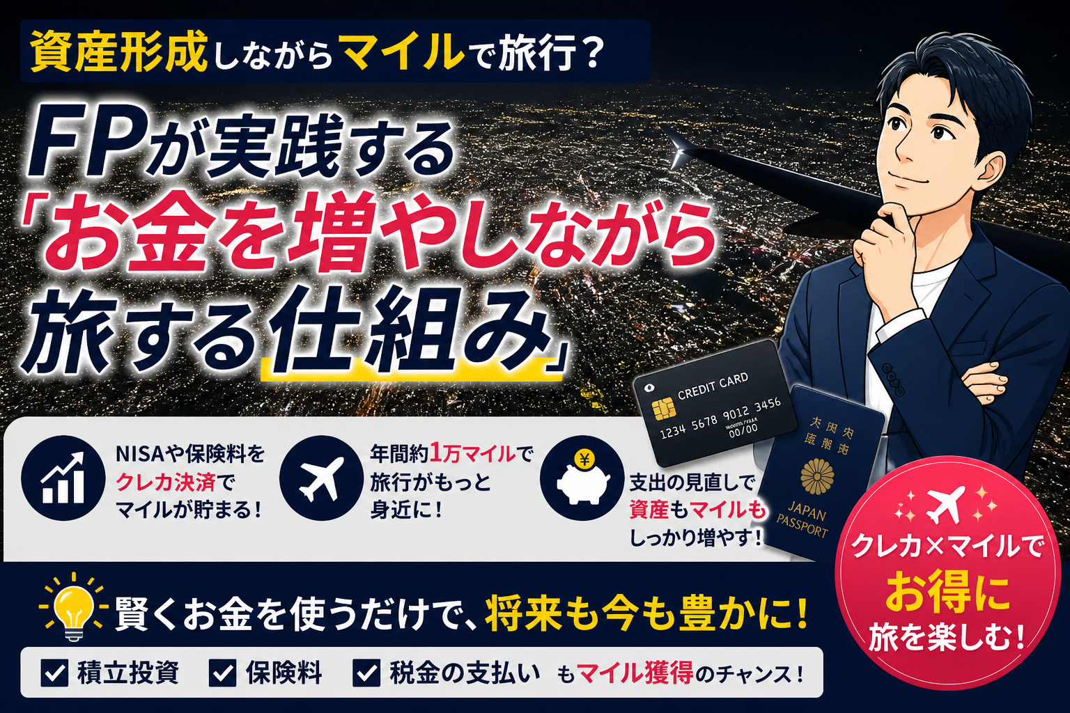 資産形成しながらマイルで旅行？FPが実践する「お金を増やしながら旅する仕組み」